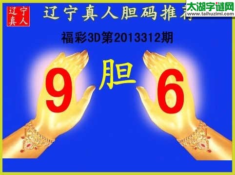 3d312期：【辽宁真人】一句定三码※胆码