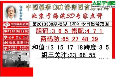 3d338期：于海滨点评 +专家一语定胆