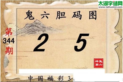 3d344期：【鬼六神算】胆码图