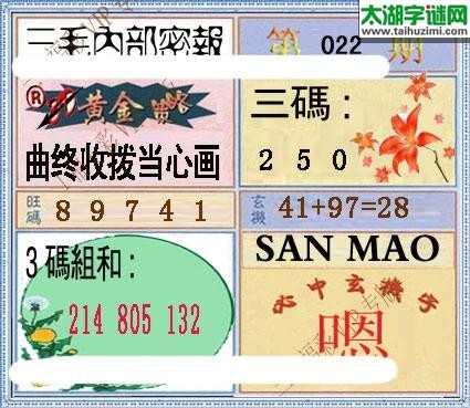 3d022期：老版三毛内部密报