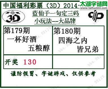 蓝仙子一句定三码14180期