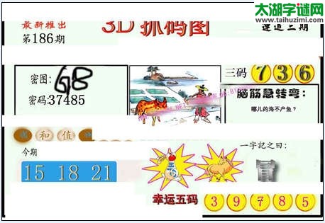 3d186期：红五图库（杀号定胆）