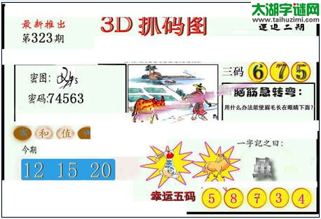 3d323期：红五图库（藏宝抓码图）