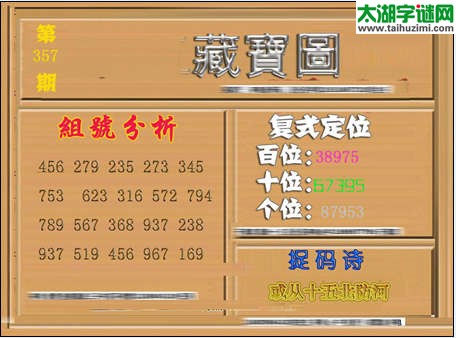 福彩3d红五藏宝图15003期