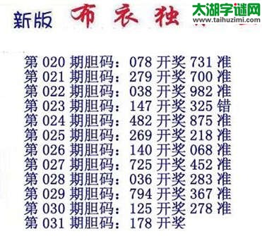 福彩3d布衣天下-15031期