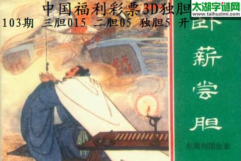 3d103期：双胆毒霸预测独胆