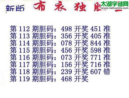 3d15119期：布衣独胆王图谜