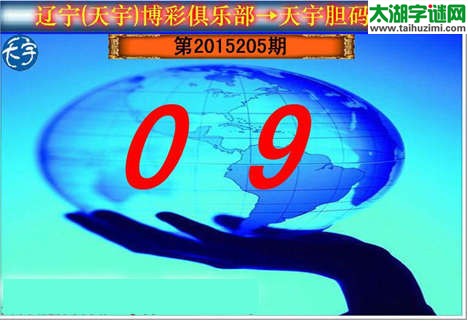 天宇图谜第2015205期胆码图