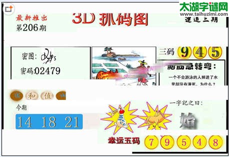 3d206期：红五图库（藏宝抓码图）