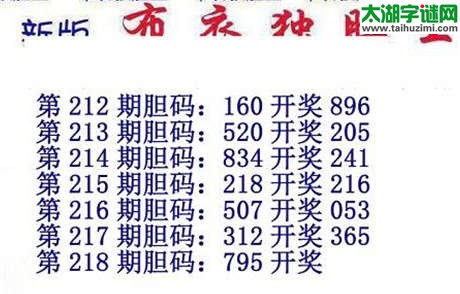 3d15218期：布衣独胆王图谜