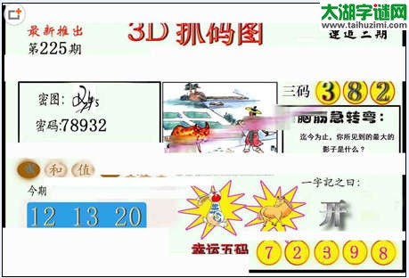 3d225期：红五图库（藏宝抓码图）