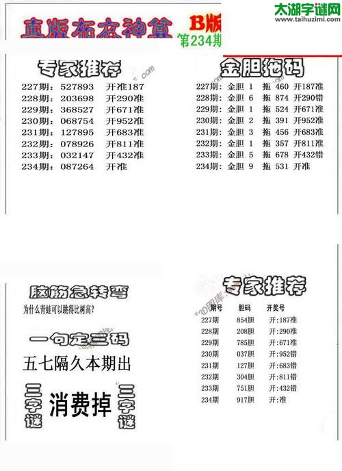 3d布衣神算AB版图谜2015234期