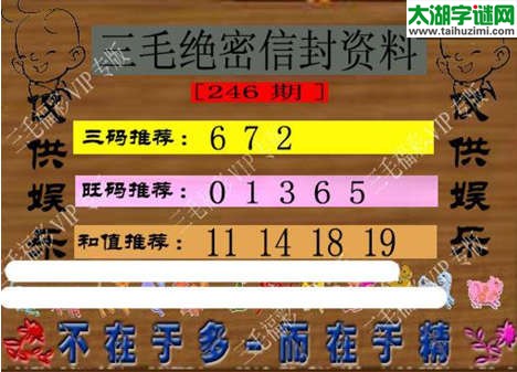 3d246期：3d三毛图库总汇