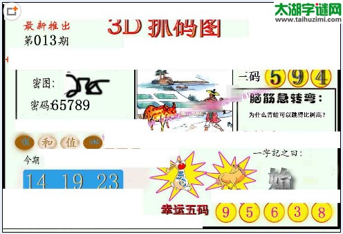 3d013期：红五图库（藏宝抓码图）