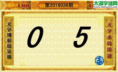 天宇杀码图第16036期