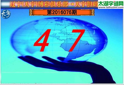 天宇图谜第2016076期胆码图