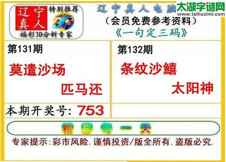 辽宁真人一句定三码-2016132期
