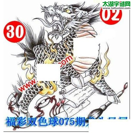 双色球2016075期：龙头凤尾图谜