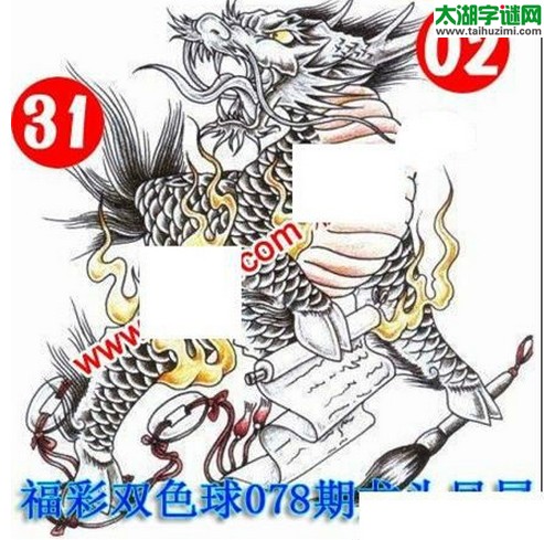 双色球2016078期：龙头凤尾图谜
