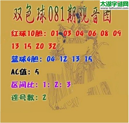 双色球2016081期：观音图