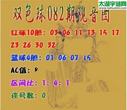 双色球2016082期：观音图