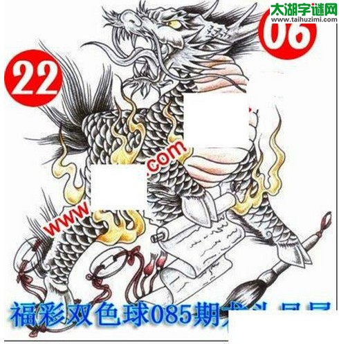 双色球2016085期：龙头凤尾图谜