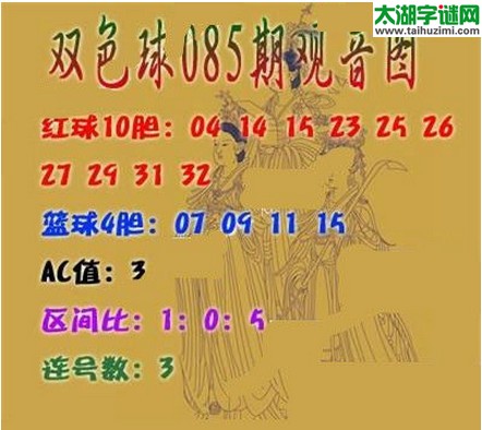 双色球2016085期：观音图