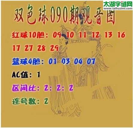 双色球2016090期：观音图