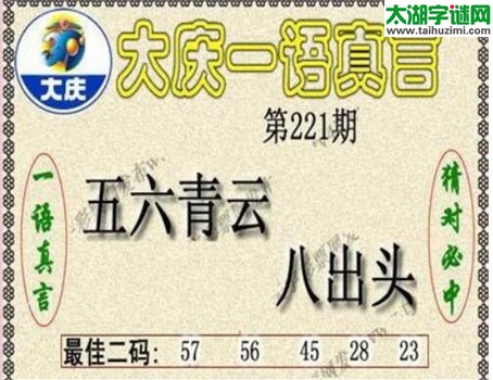 大庆一语真言-2016221期