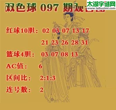 双色球2016097期：观音图
