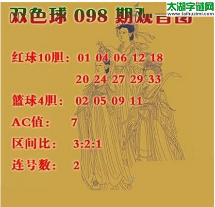 双色球2016098期：观音图