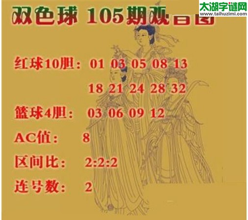 双色球2016105期：观音图