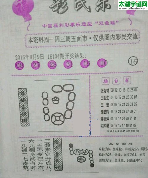 双色球2016106期：彩民乐与阳光探码图
