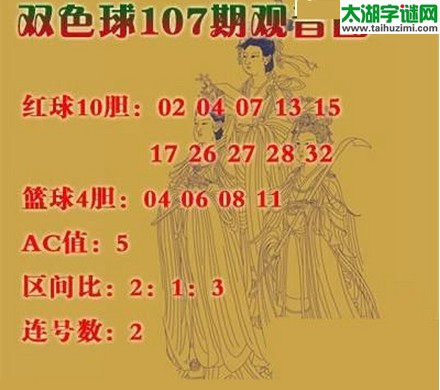 双色球2016107期：观音图