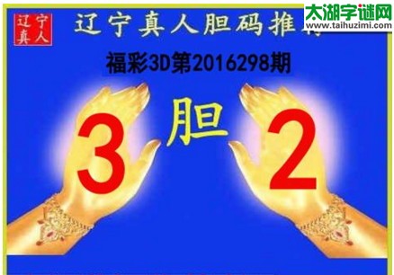 辽宁真人胆码图16298期