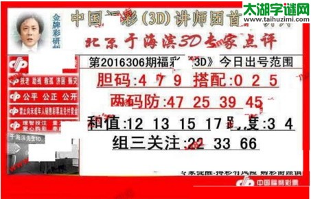 于海滨专家点评16306期
