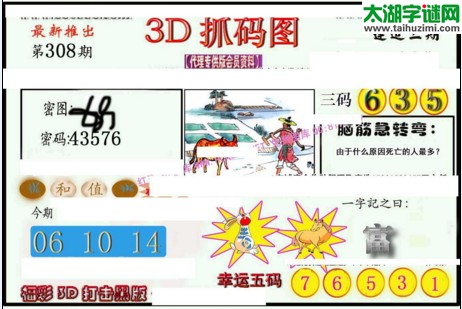 3d308期：红五3d图库总汇（幸运五码）