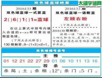 双色球2016133期：彩票指南电子报