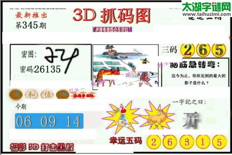 3d345期：红五3d图库总汇（复式定位）