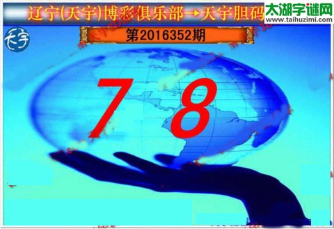 天宇图谜第2016352期胆码图