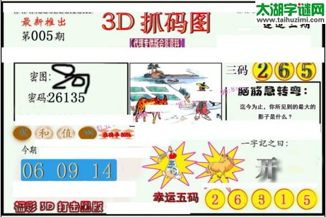 3d005期：红五图库总汇（藏机抓码图）