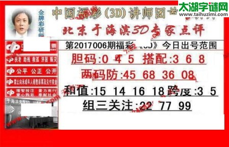 于海滨专家点评17006期