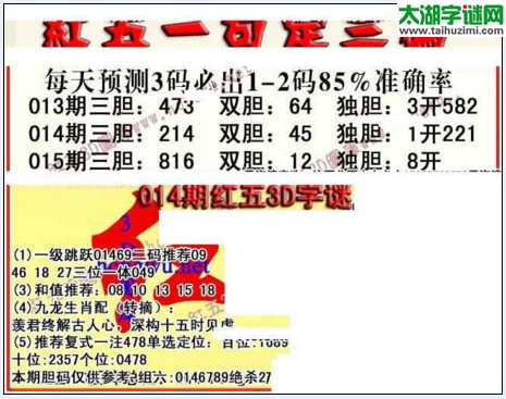 福彩3d红五藏宝图17015期