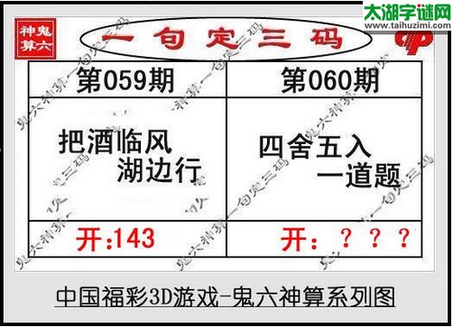 鬼六神算胆码图-17060期