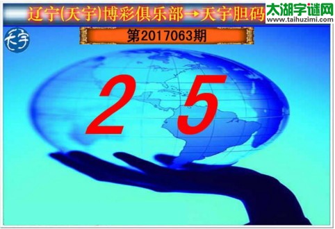 3d063期：天宇一句定三码+胆码图