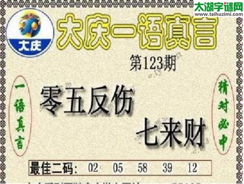 大庆黑胆王图17123期