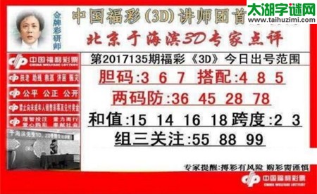 于海滨专家点评17135期