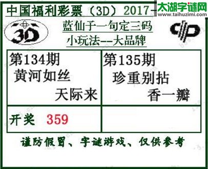 蓝仙子一句定三码17135期