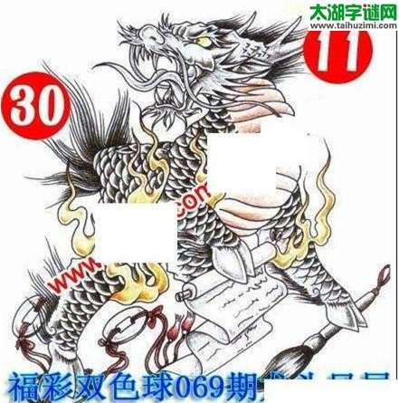 双色球2017069期：龙头凤尾图谜