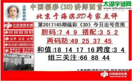 于海滨专家点评17165期